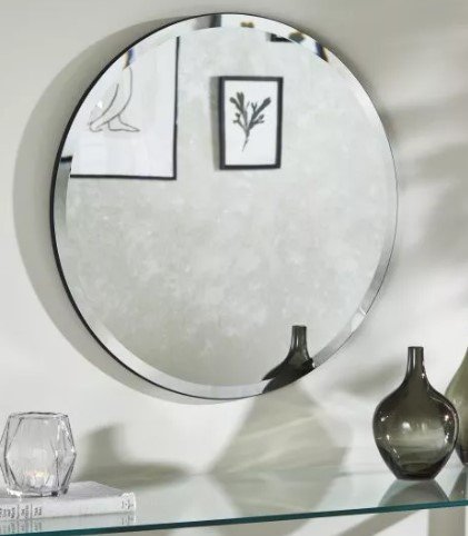 Espelho decorativo redondo Bisotê Explendore Imagem 1